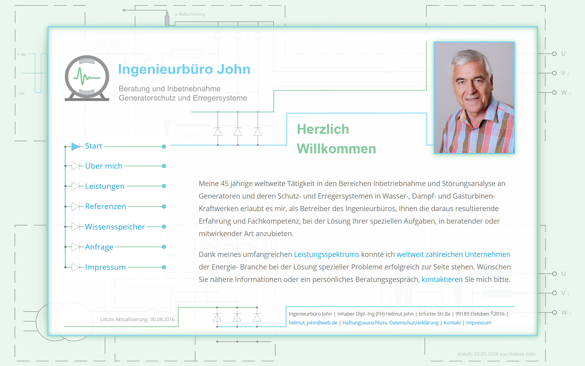 Internetseite Ansicht PC Ingenieurbuero Helmut John