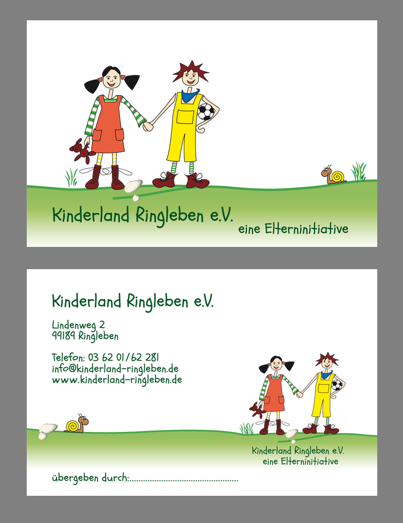 Visitenkarten Kindergarten Kinderland-Ringleben e.V.